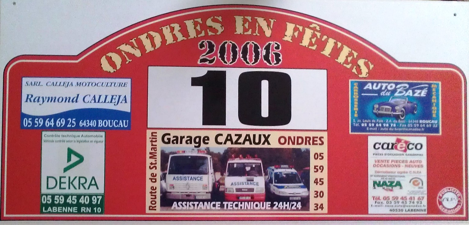 Plaque rallye