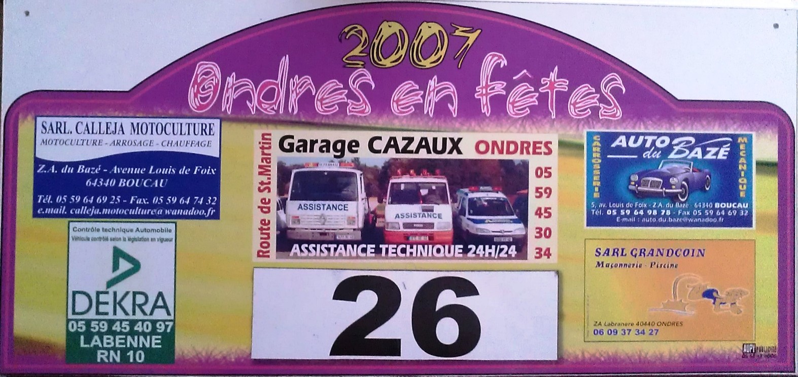 Plaque rallye